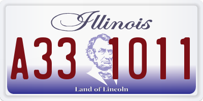 IL license plate A331011