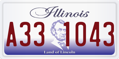 IL license plate A331043