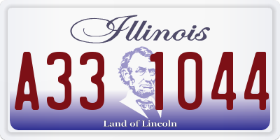 IL license plate A331044