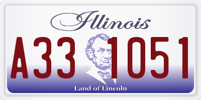 IL license plate A331051
