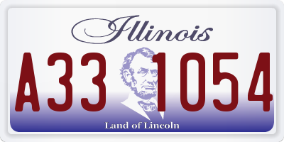 IL license plate A331054