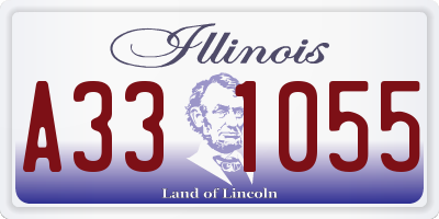 IL license plate A331055