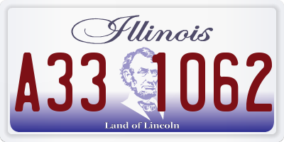 IL license plate A331062