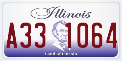 IL license plate A331064