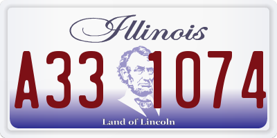 IL license plate A331074