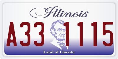 IL license plate A331115