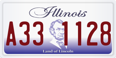IL license plate A331128