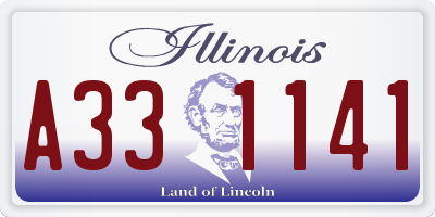 IL license plate A331141