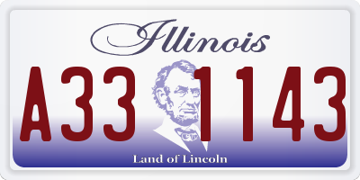 IL license plate A331143