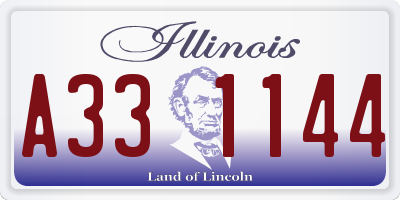 IL license plate A331144