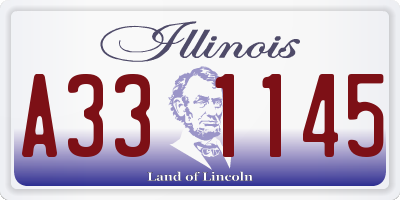 IL license plate A331145
