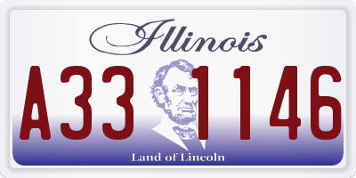 IL license plate A331146