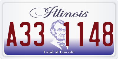 IL license plate A331148