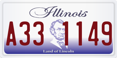 IL license plate A331149