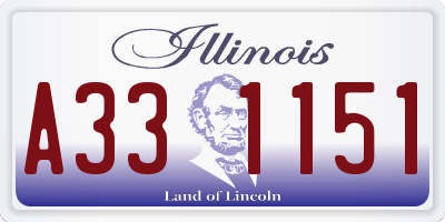IL license plate A331151
