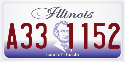IL license plate A331152