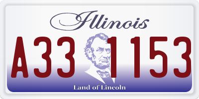 IL license plate A331153