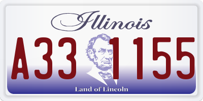 IL license plate A331155