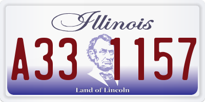 IL license plate A331157