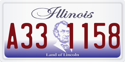 IL license plate A331158