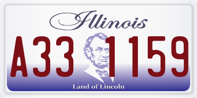 IL license plate A331159