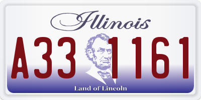 IL license plate A331161
