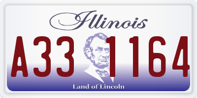 IL license plate A331164