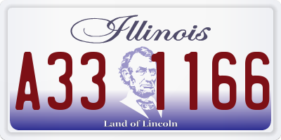 IL license plate A331166