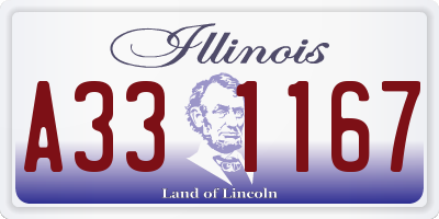 IL license plate A331167