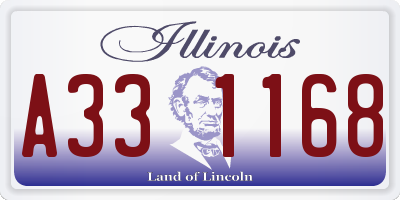 IL license plate A331168