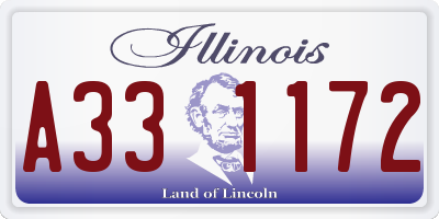 IL license plate A331172