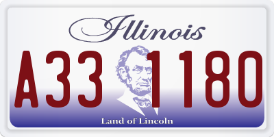 IL license plate A331180
