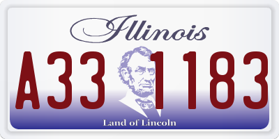 IL license plate A331183