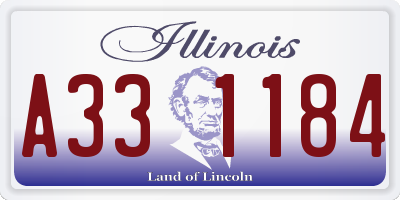 IL license plate A331184