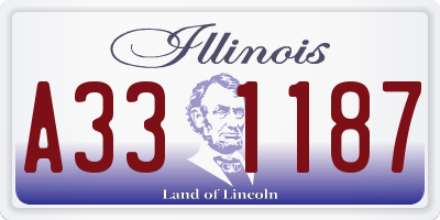 IL license plate A331187