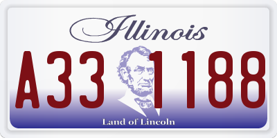 IL license plate A331188