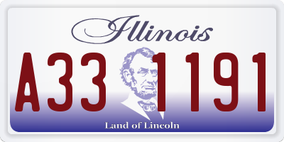 IL license plate A331191