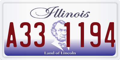 IL license plate A331194
