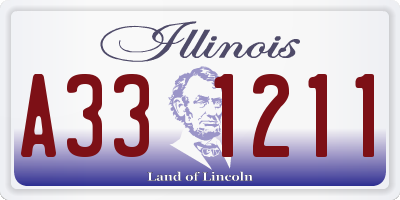 IL license plate A331211