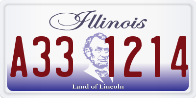 IL license plate A331214