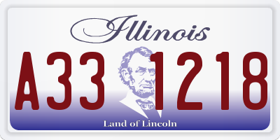 IL license plate A331218