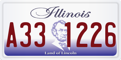 IL license plate A331226