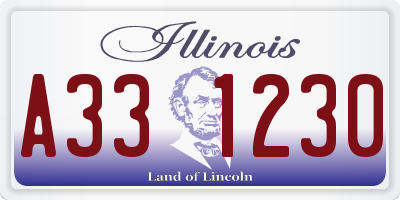 IL license plate A331230
