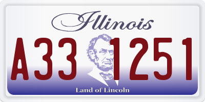 IL license plate A331251