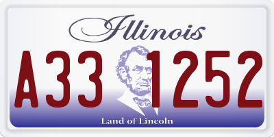 IL license plate A331252