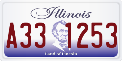 IL license plate A331253