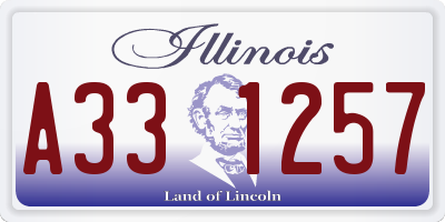 IL license plate A331257