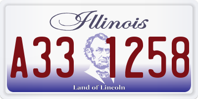 IL license plate A331258