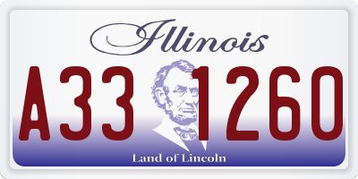 IL license plate A331260