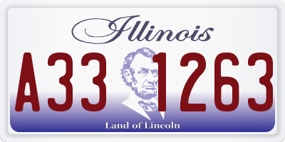 IL license plate A331263